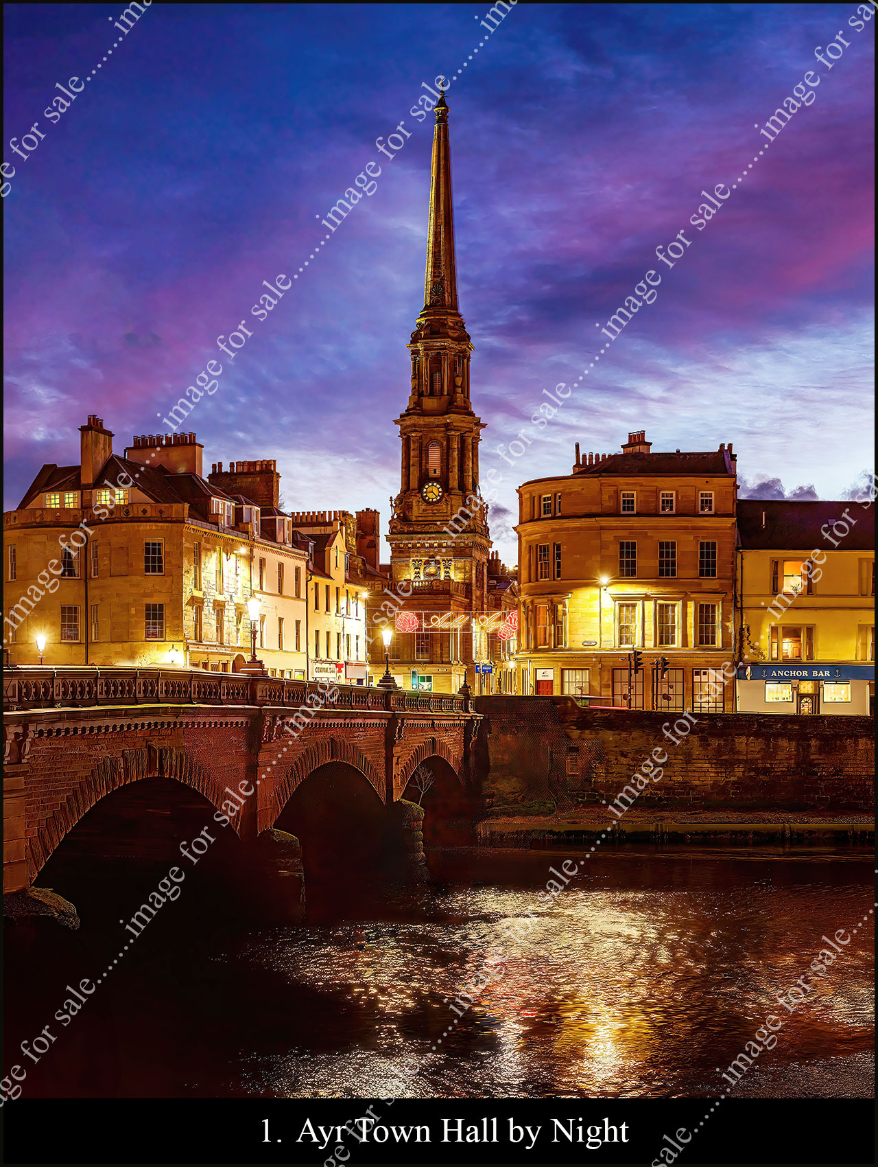 Ayr Town Hall at Sunset