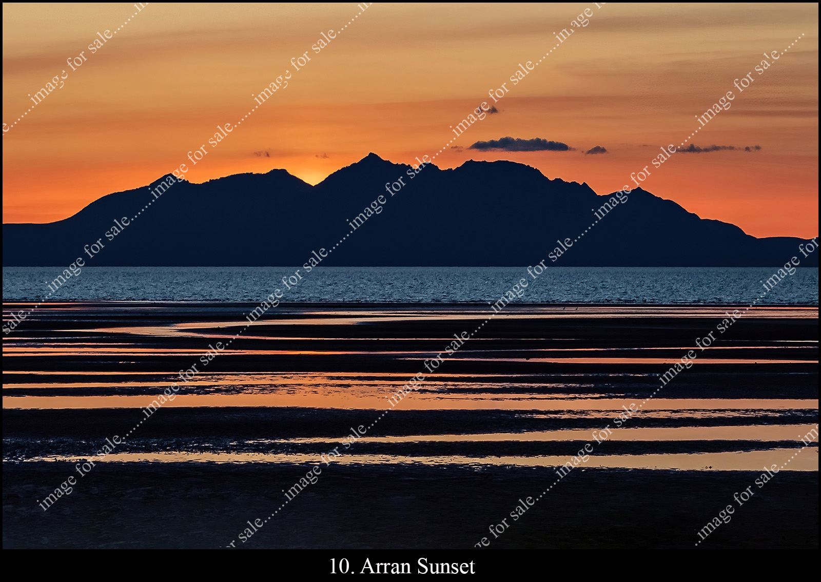 Sunset over arran