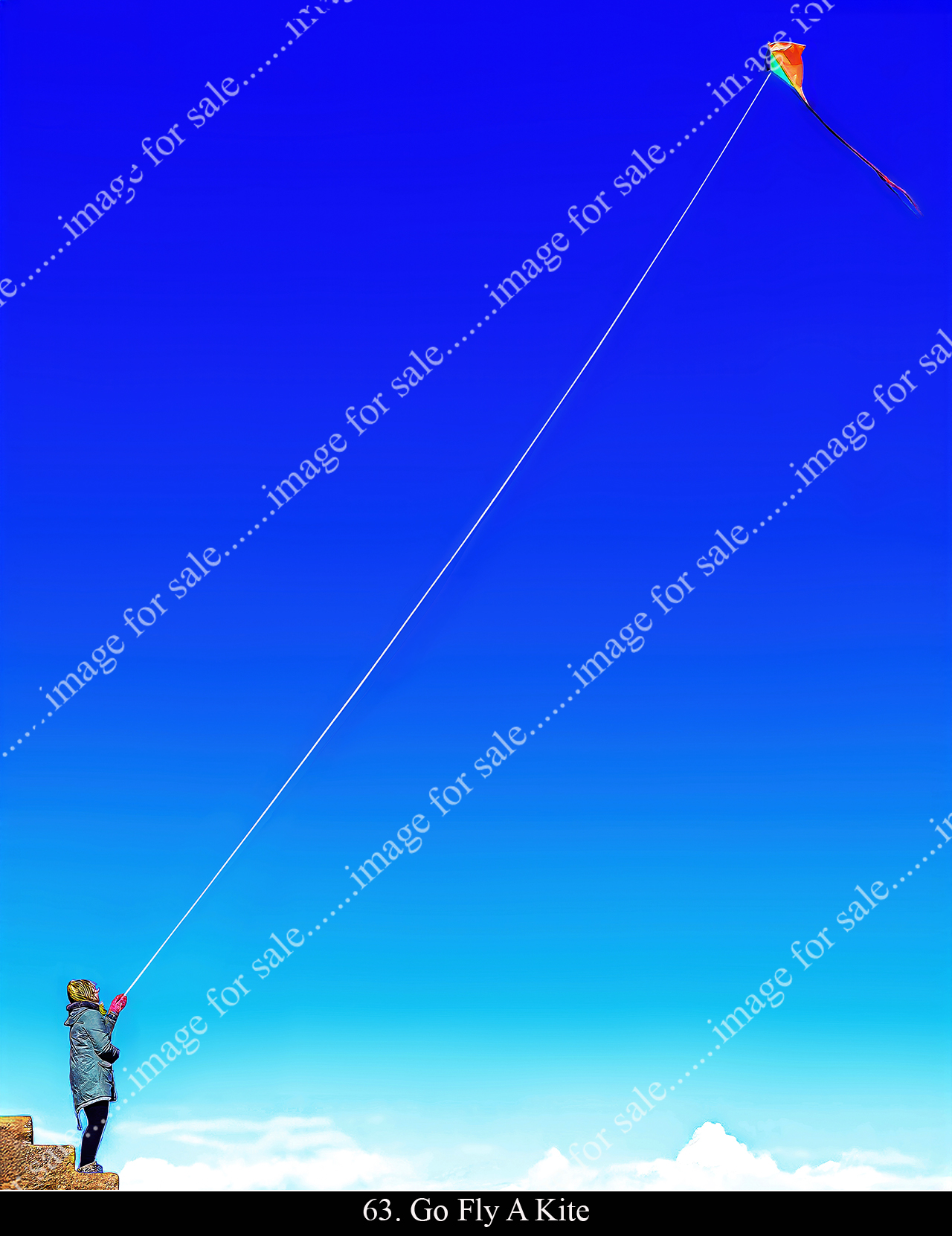 Girl Flying a kite